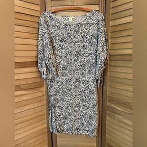 H&M Tie-Sleeve Floral Print Shift Dress